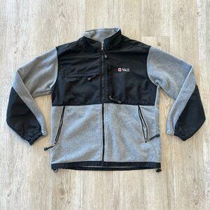 Men's Lightweight Fleece Jacket - Black & Gray